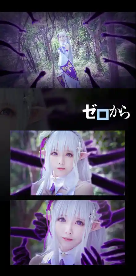 4k少女壁纸 - 尖耳 - 树林 - 白裙「哲风壁纸」