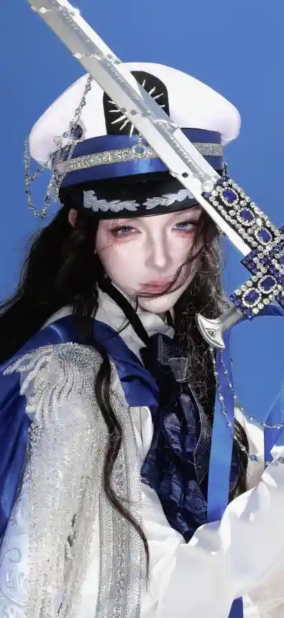 4k佩剑壁纸 - 军帽 - 制服 - 美女「哲风壁纸」