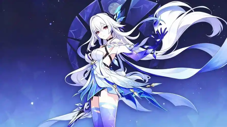 2k卡通壁纸-原神 - 星空-白丝「哲风壁纸」