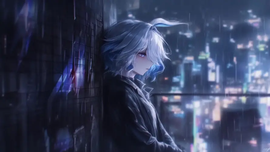 3k下雨壁纸-侧脸 - 原神-同人「哲风壁纸」