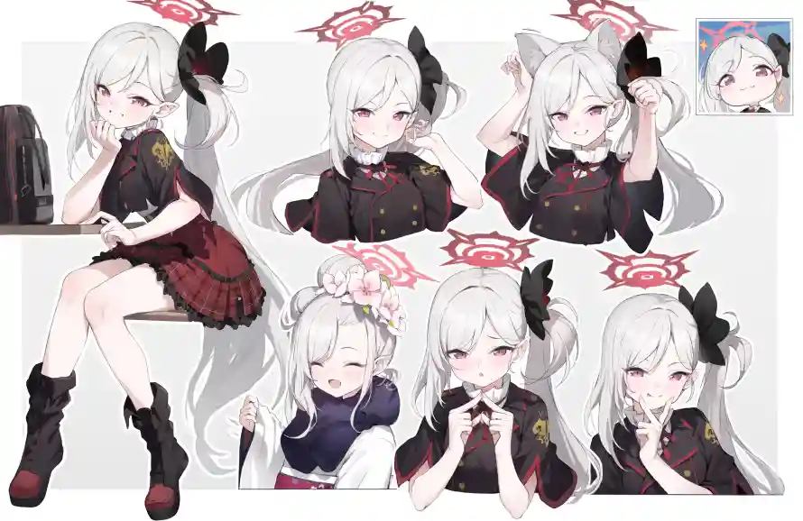 4k光环壁纸-动漫 - 少女-白发「哲风壁纸」