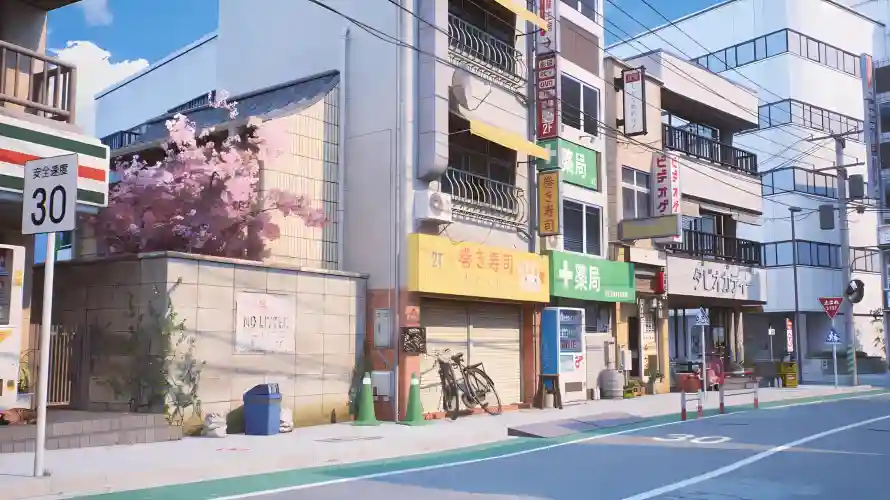 2k城市壁纸-建筑 - 日式-晴天「哲风壁纸」