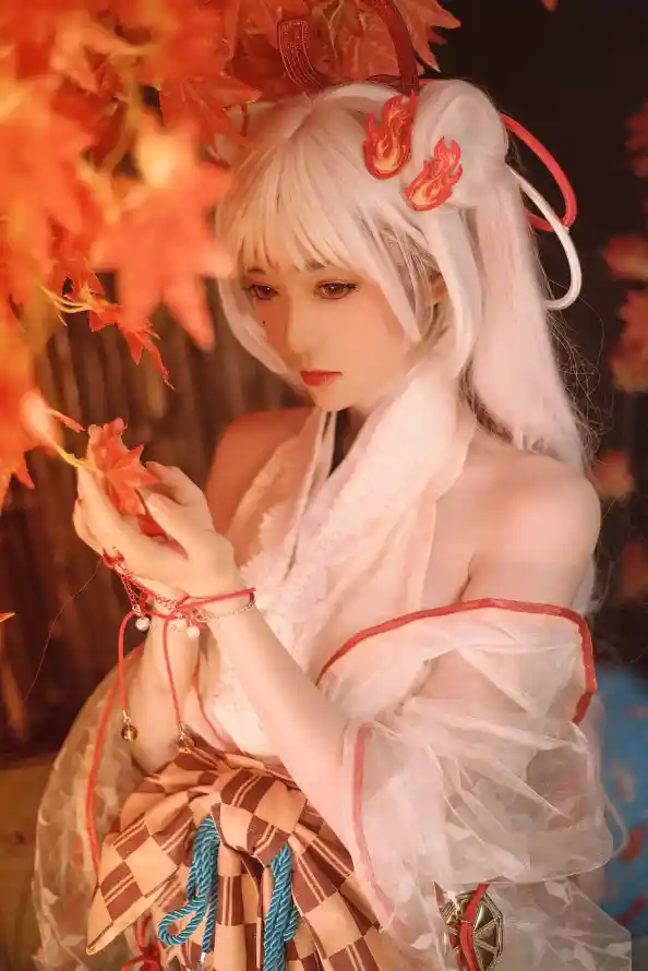 4k古风壁纸 - 和服 - 少女 - 枫叶「哲风壁纸」