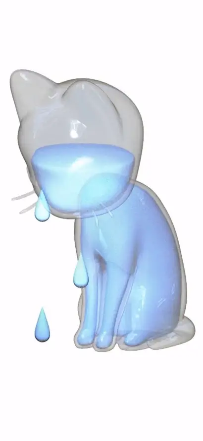 4k插画壁纸 - 流泪 - 潮酷 - 猫咪「哲风壁纸」