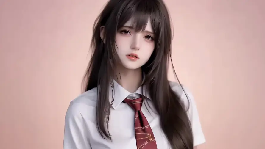 4k女神壁纸-少女 - 二次元-白衬衫「哲风壁纸」
