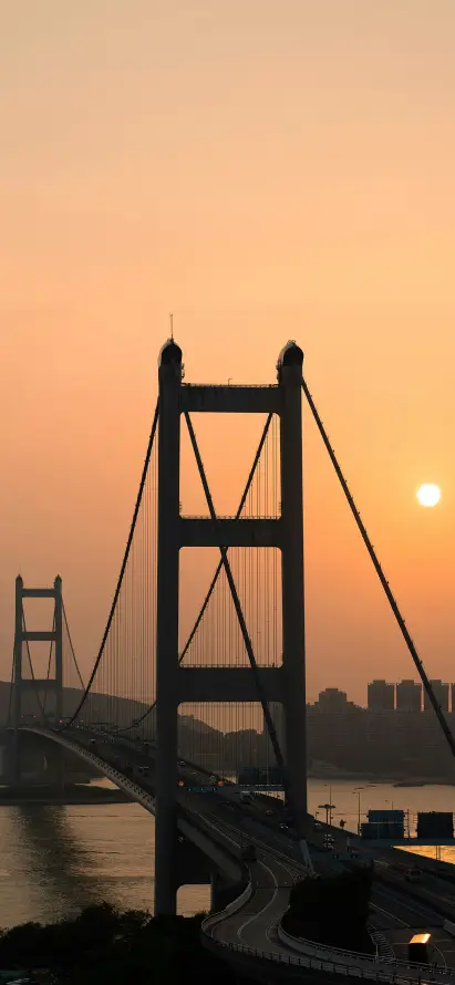 4k剪影壁纸 - 城市 - 夕阳 - 日落「哲风壁纸」