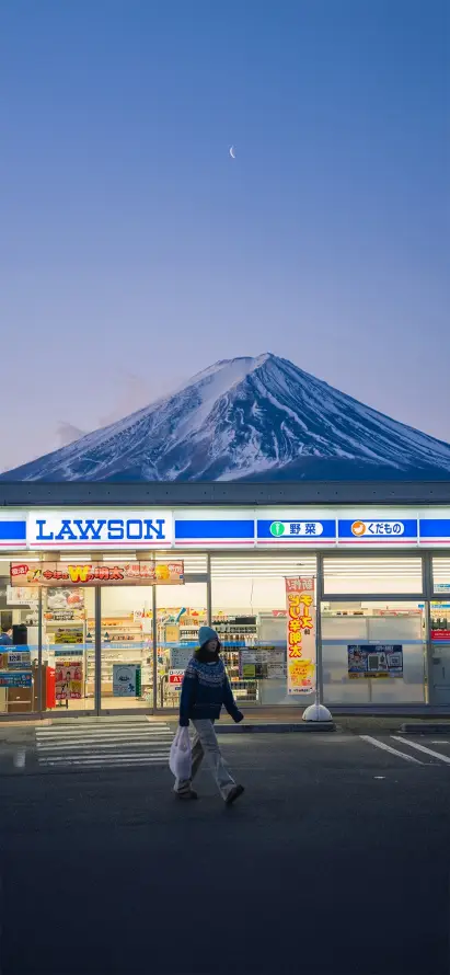 4k商店壁纸 - 日本 - 罗森 - 蓝天「哲风壁纸」