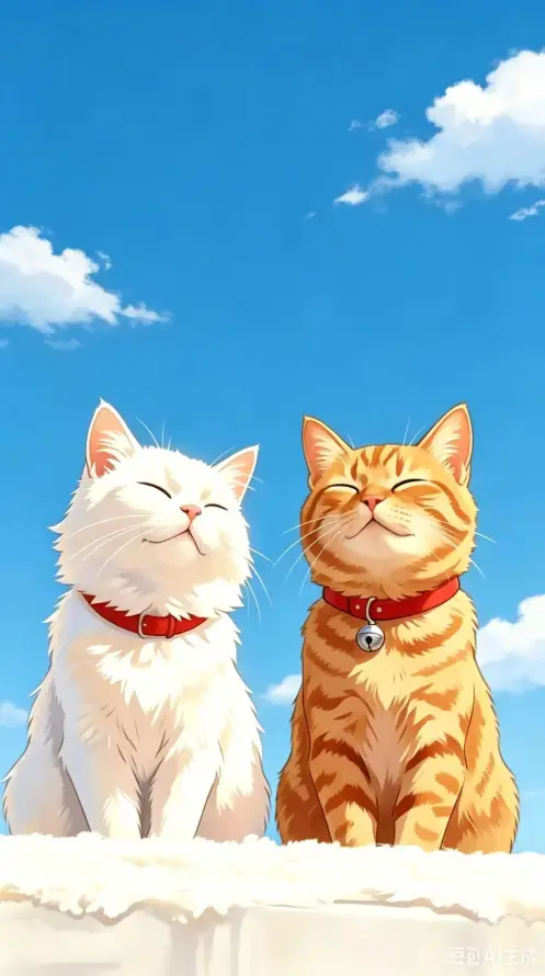 4k可爱壁纸 - 猫 - 惬意 - 拟物「哲风壁纸」