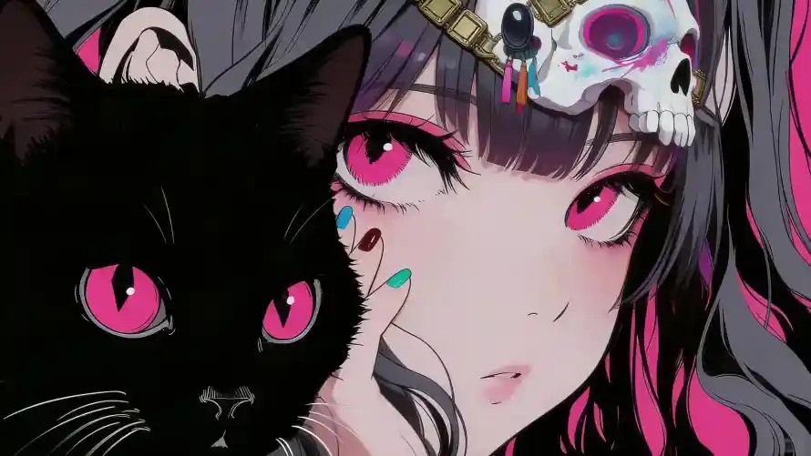 2k女神壁纸-少女 - 猫耳-酷飒「哲风壁纸」