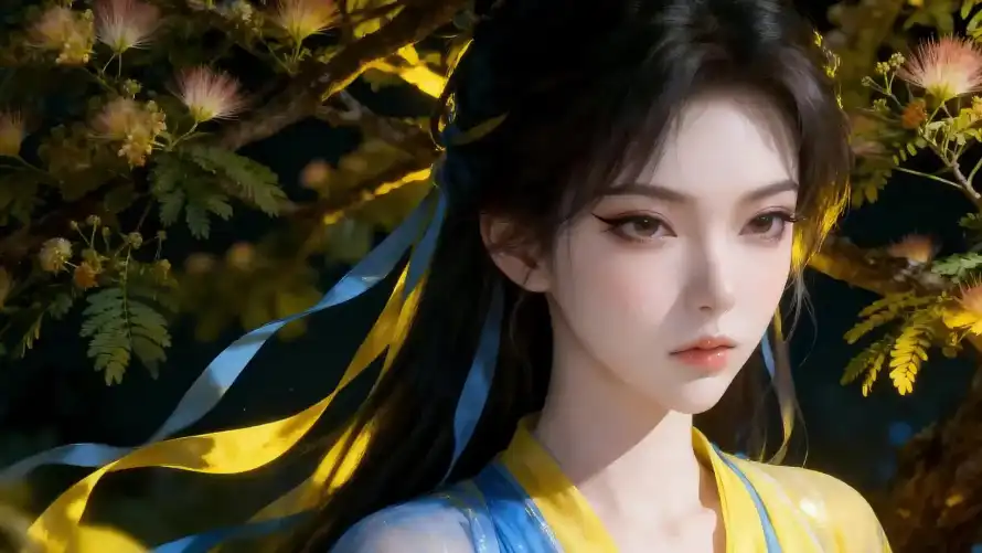 2k古装壁纸-古风 - 夜晚-女神「哲风壁纸」
