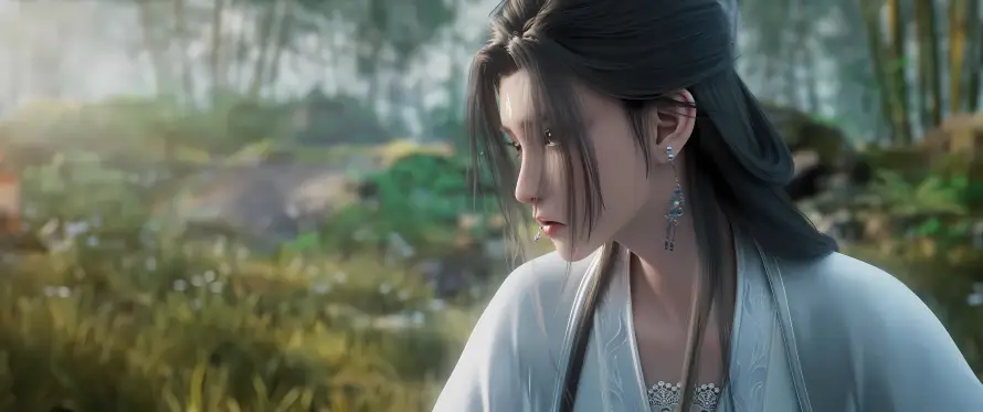 8k3D壁纸-仙侠 - 侧脸-动漫「哲风壁纸」