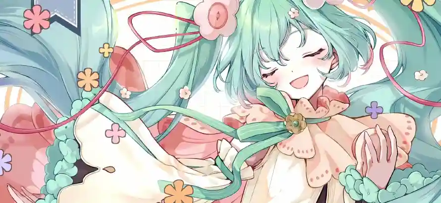 4k少女壁纸-微笑 - 插画-粉色「哲风壁纸」