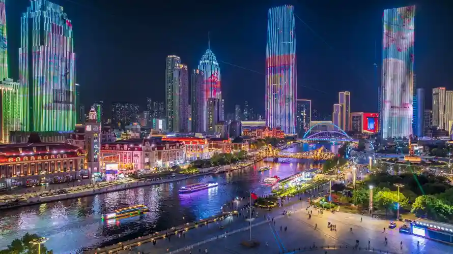 5k壁纸壁纸-夜景 - 天津-河流「哲风壁纸」 5k壁纸壁纸-夜景 - 天津-河流「哲风壁纸」