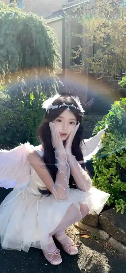 4k凉鞋壁纸 - 发饰 - 天使 - 少女「哲风壁纸」