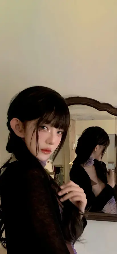 4k冷艳壁纸 - 室内 - 红唇 - 美女「哲风壁纸」