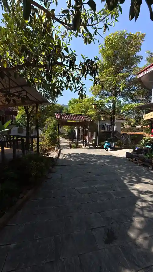 4k乡村壁纸 - 廊架 - 房屋 - 晴天「哲风壁纸」