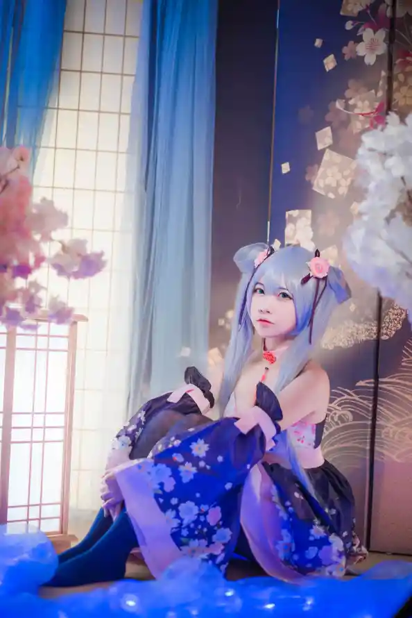 4k和服壁纸 - 和风 - 坐姿 - 樱花「哲风壁纸」