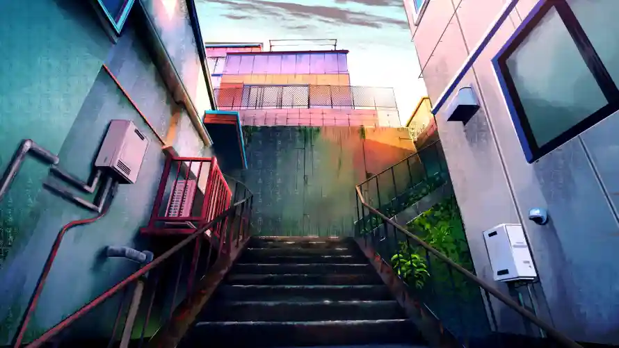2k台阶壁纸-巷子 - 巷道-建筑「哲风壁纸」