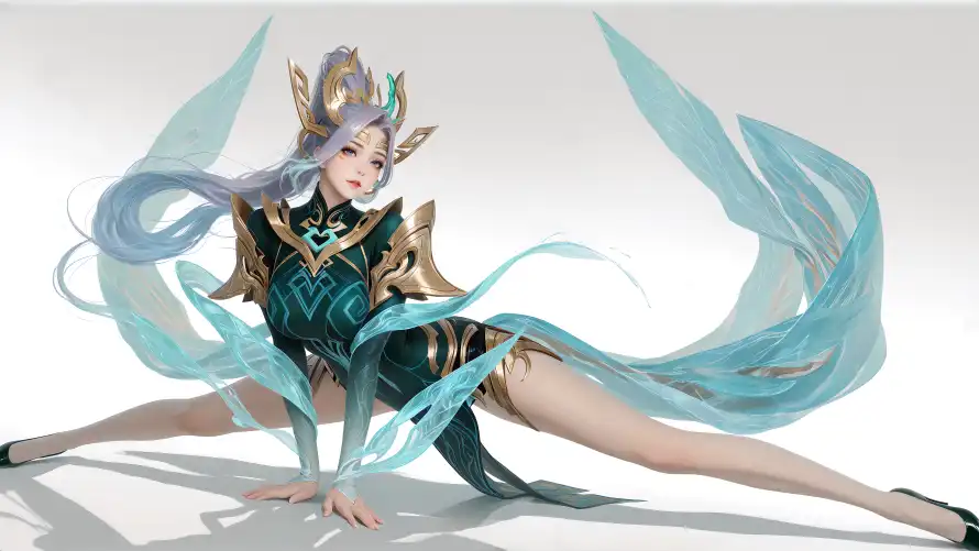 8k古风壁纸-女娲 - 紫发-铠甲「哲风壁纸」
