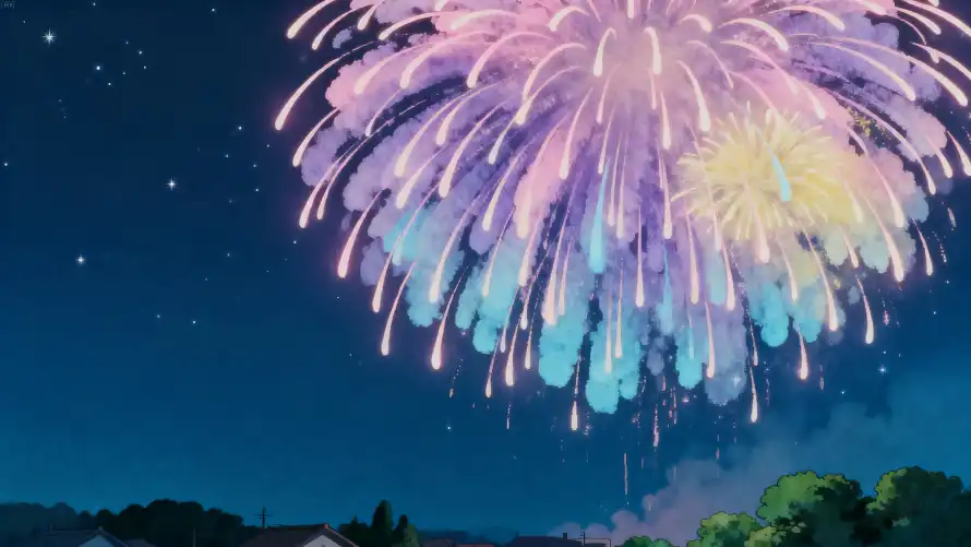 5k乡村壁纸-夏日 - 夜空-彩色「哲风壁纸」