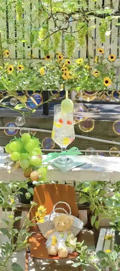 4k休闲壁纸 - 夏日 - 庭院 - 气泡「哲风壁纸」
