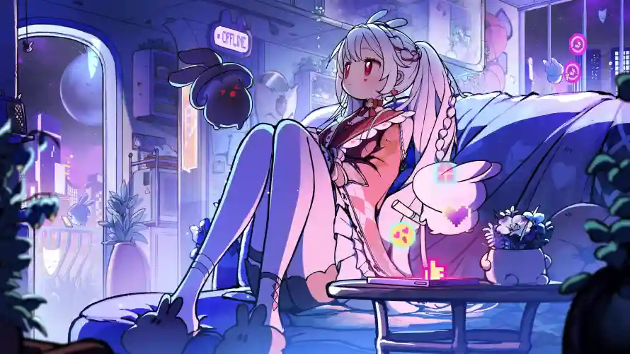 4k坐姿壁纸-室内 - 沙发-火花「哲风壁纸」