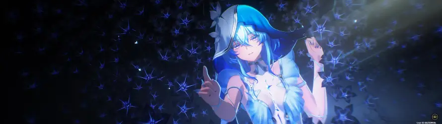 5k少女壁纸-星空 - 白发-蓝发「哲风壁纸」