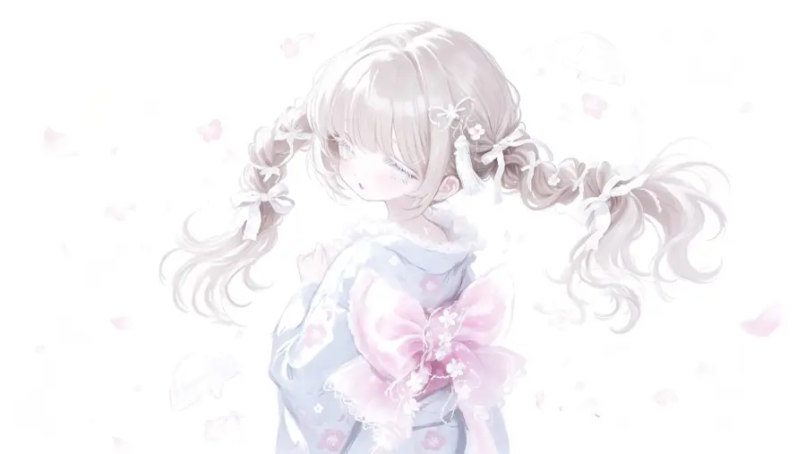 2k少女壁纸-萌 - 日系-浅发「哲风壁纸」