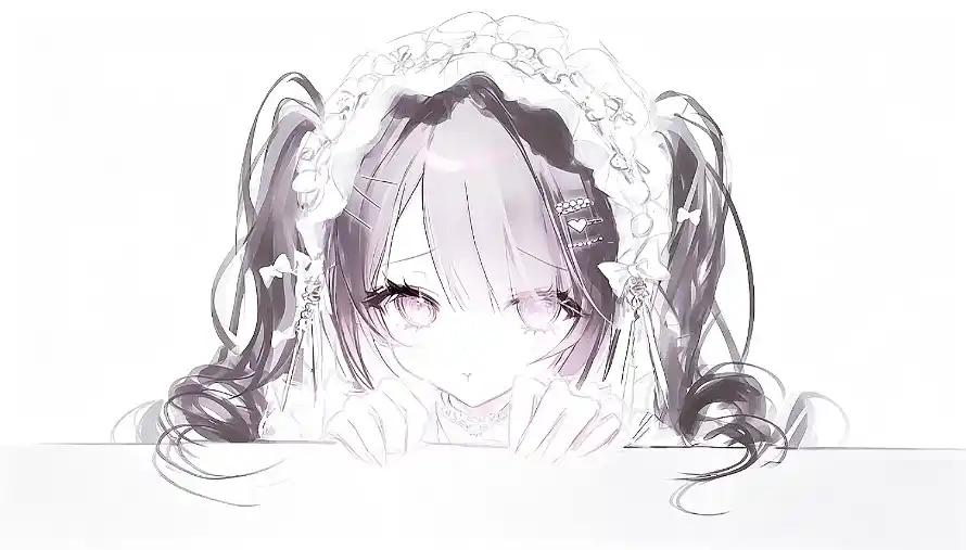 2k少女壁纸-宅 - 萌-探头「哲风壁纸」