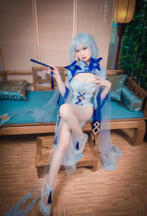 4k光辉壁纸 - 折扇 - 旗袍 - 美女「哲风壁纸」