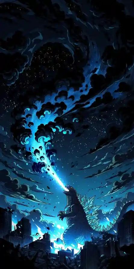4k光影壁纸 - 夜晚 - 巨兽 - 怪兽「哲风壁纸」