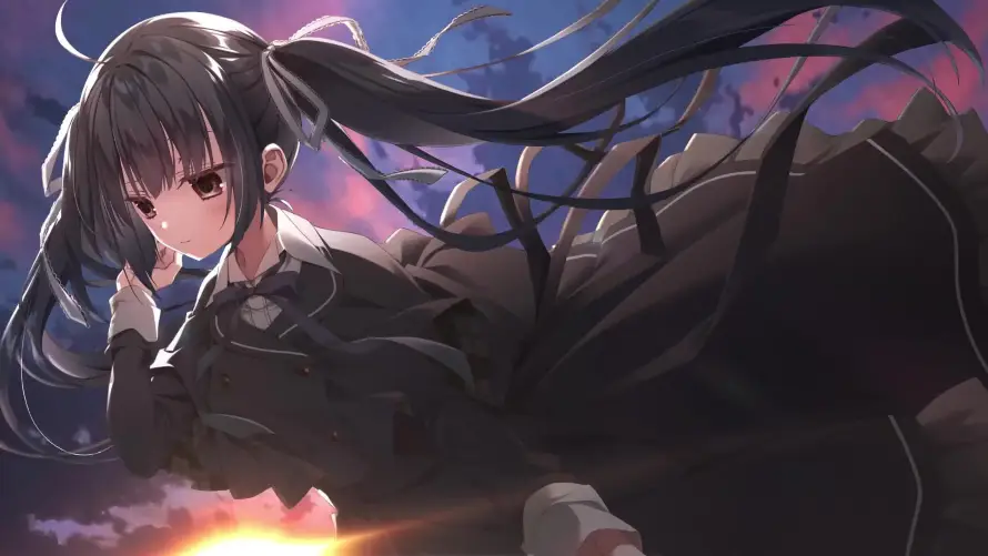 3k夕阳壁纸-学生 - 少女-棕瞳「哲风壁纸」
