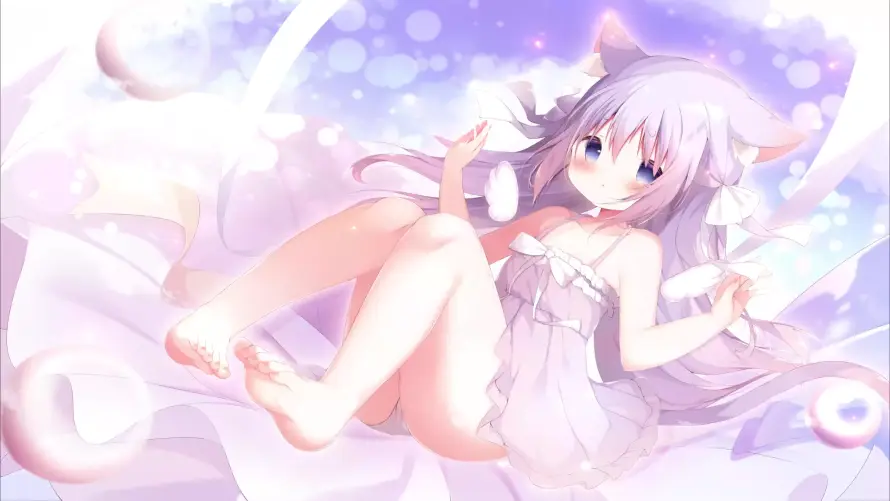 4k云朵壁纸-天空 - 少女-猫耳「哲风壁纸」