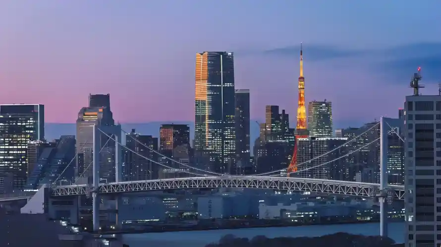 2k城市壁纸-夜晚 - 建筑-河流「哲风壁纸」