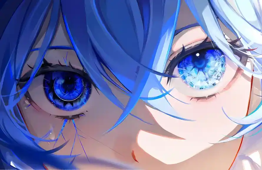 2k少女壁纸-流泪 - 眼眸-二次元「哲风壁纸」