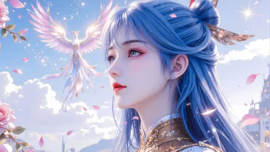 6k侧脸壁纸-天使 - 天空-花卉「哲风壁纸」 6k侧脸壁纸-天使 - 天空-花卉「哲风壁纸」