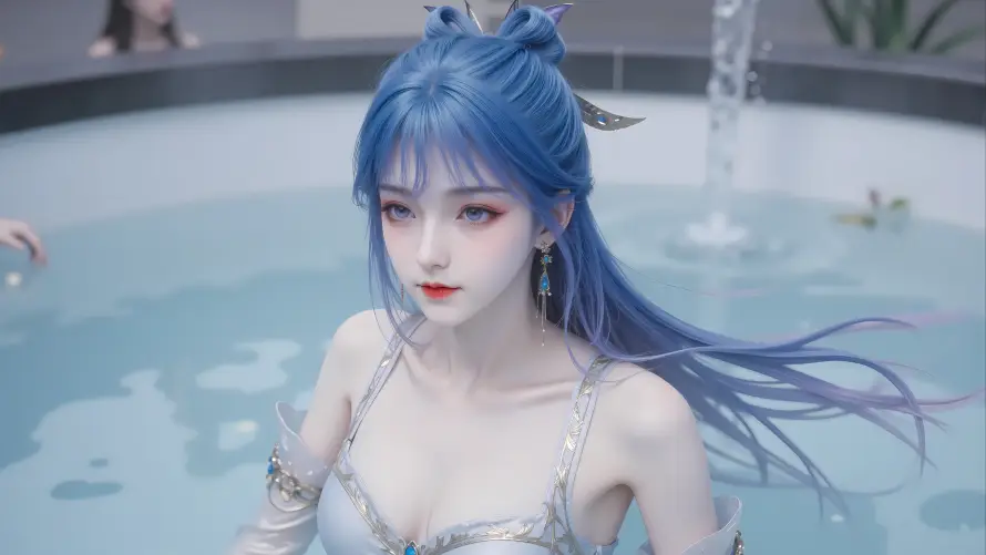 6k3D壁纸-吊带 - 水面-泳池「哲风壁纸」