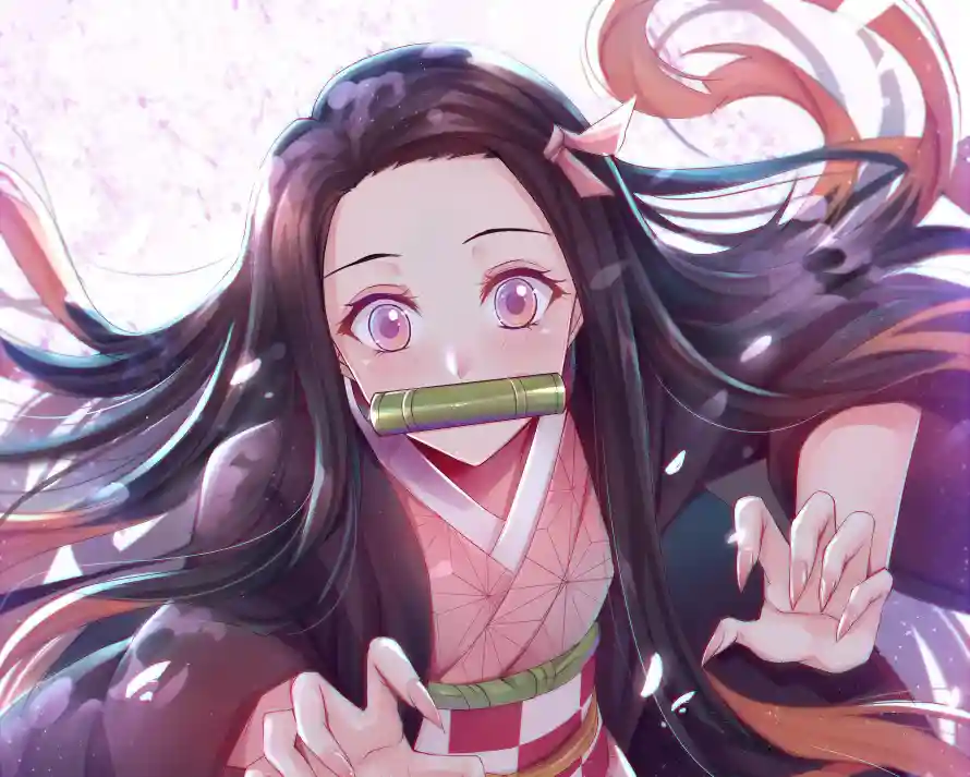 4k和服壁纸-和风 - 棕发-竹筒「哲风壁纸」
