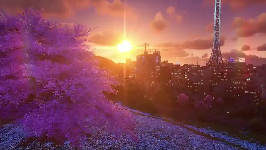 3k云朵壁纸-城市 - 夕阳-天空「哲风壁纸」