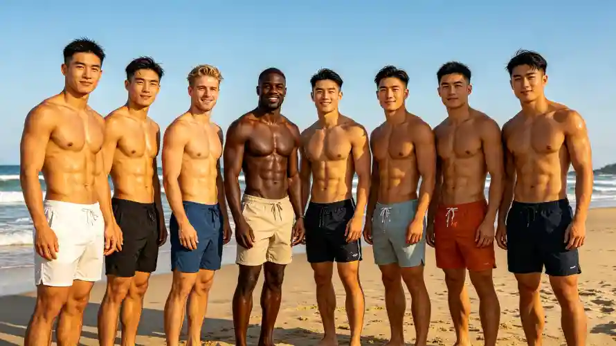 3k健身壁纸-合影 - 型男-多人「哲风壁纸」