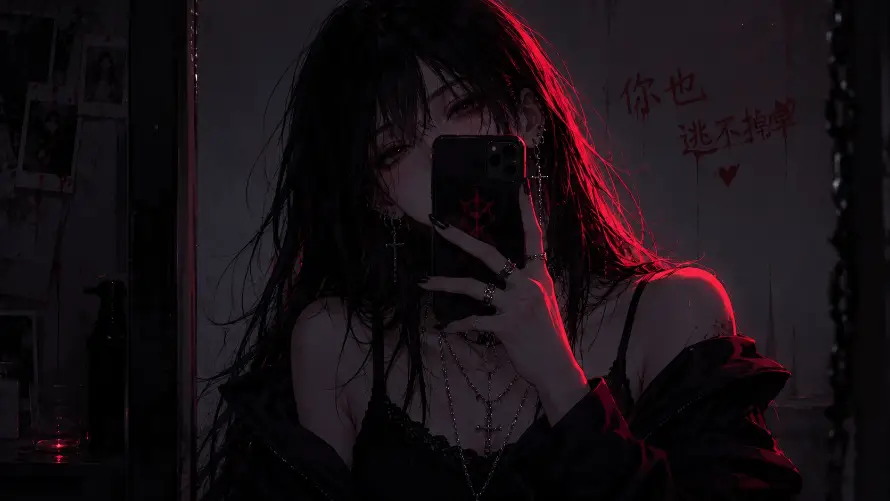 2k人像壁纸-吊带 - 女生-暗调「哲风壁纸」