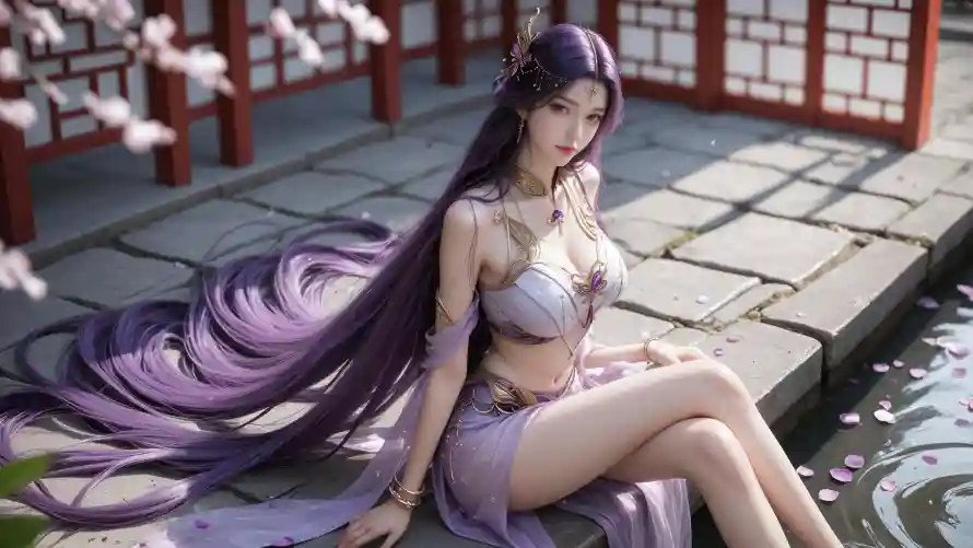 4k云曦壁纸-的 - 古风-回廊「哲风壁纸」