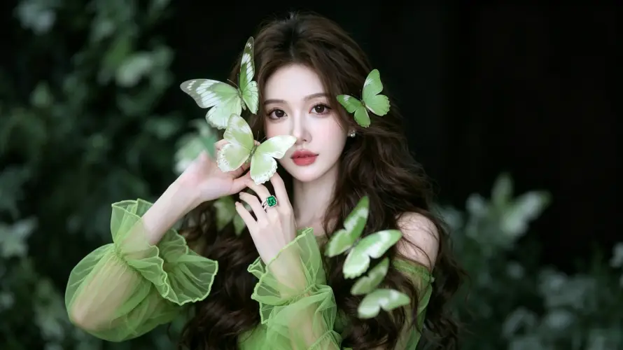 3k写真壁纸-卷发 - 壁纸-戒指「哲风壁纸」
