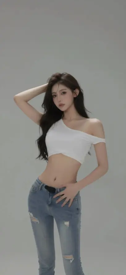 4k人像壁纸 - 甜酷 - 美女 - 露肩「哲风壁纸」