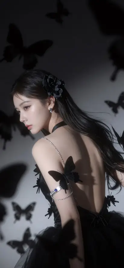 4k人像壁纸 - 暗调 - 美女 - 长发「哲风壁纸」
