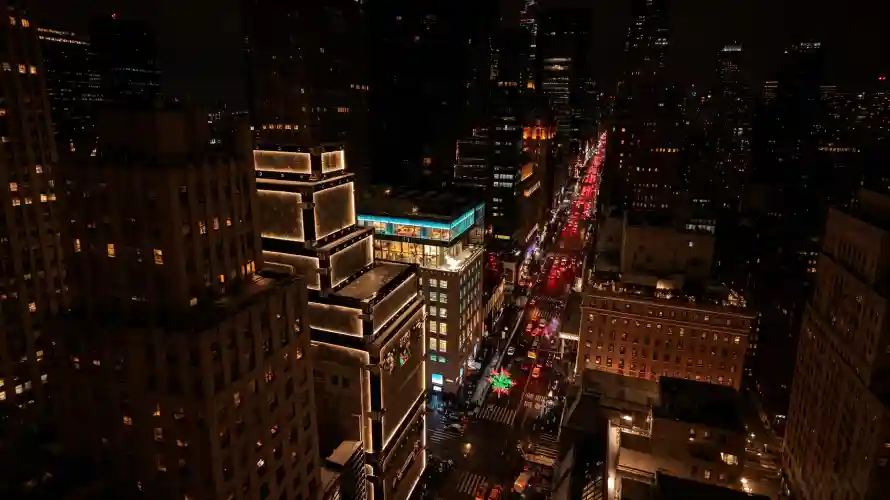 3k俯瞰壁纸-夜晚 - 建筑-灯光「哲风壁纸」