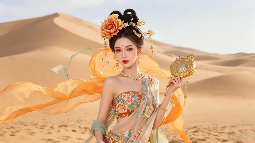 3k发髻壁纸-古风 - 团扇-壁纸「哲风壁纸」