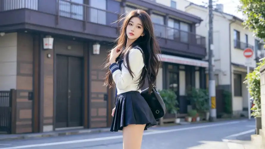 3k壁纸壁纸-少女 - 户外-背包「哲风壁纸」