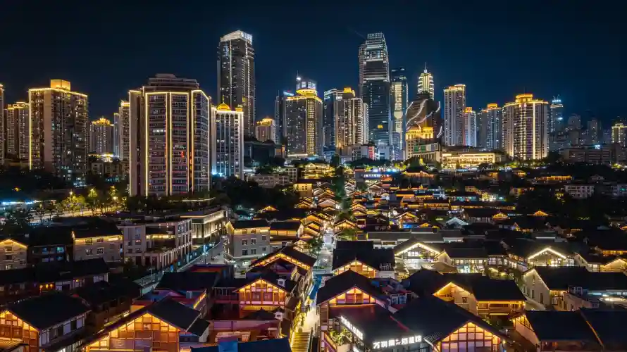 3k古建壁纸-夜晚 - 暖光-灯光「哲风壁纸」