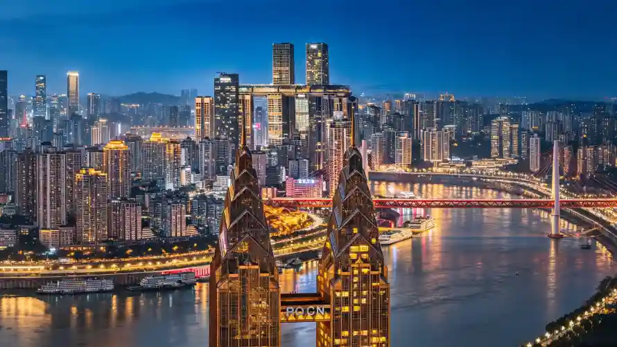 3k夜景壁纸-桥梁 - 河流-灯火「哲风壁纸」